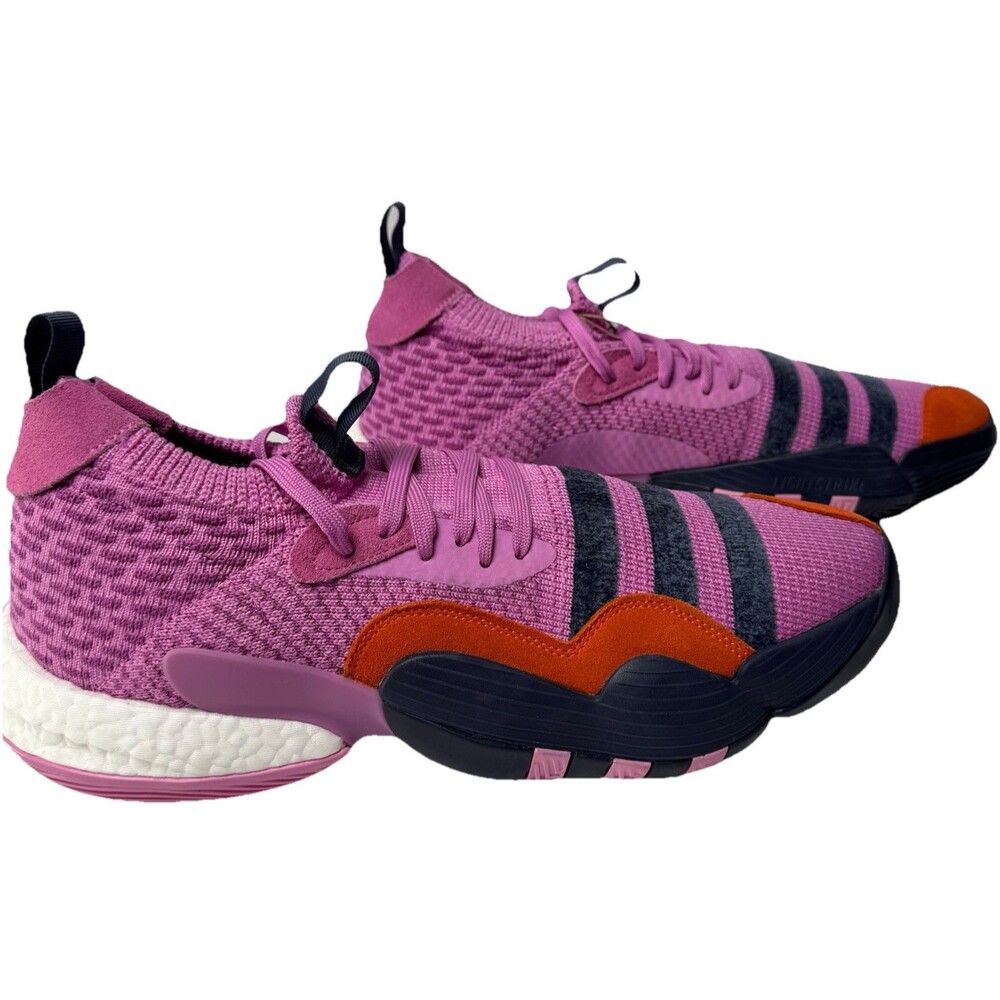Adidas Trae Young 2.0 Mens Size 13.5 Sneakers Basketball Knit Upper Pink/Gray